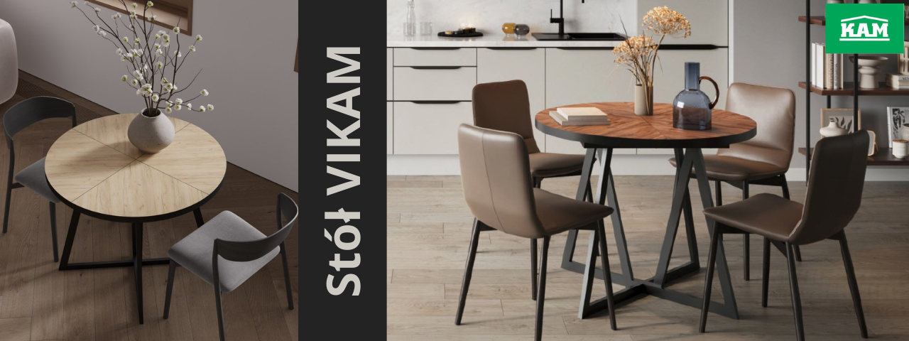 Stół okrągły rozkładany Vikam